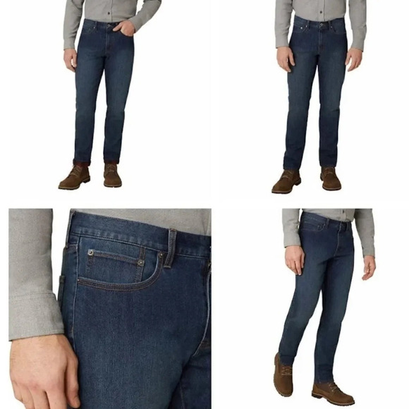 Eddie Bauer Men's Flannel Lined Denim #12 - Picture 1 of 7